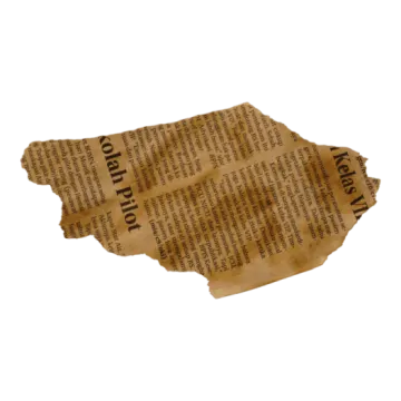 a piece of paper that has been torn into it
