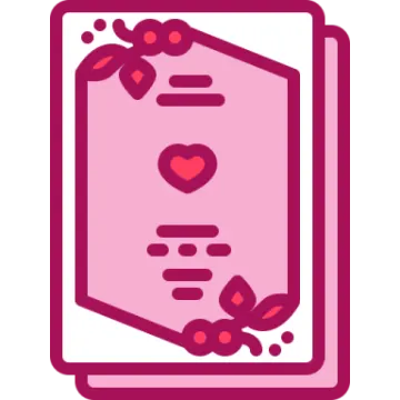 a pink book with hearts on it