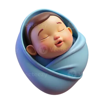 a baby sleeping in a blue blanket