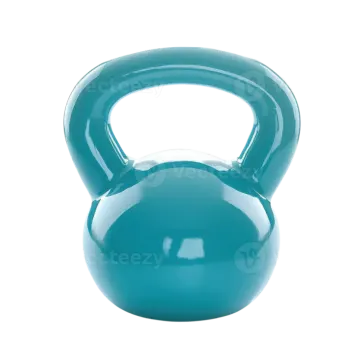 a blue kettle on a white background