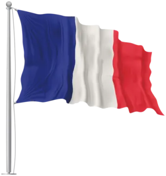 a french flag flying in the wind