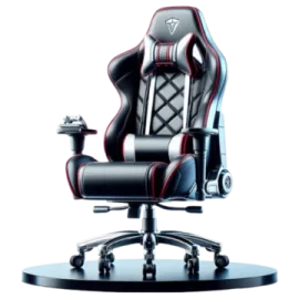 a gaming chair on a white background