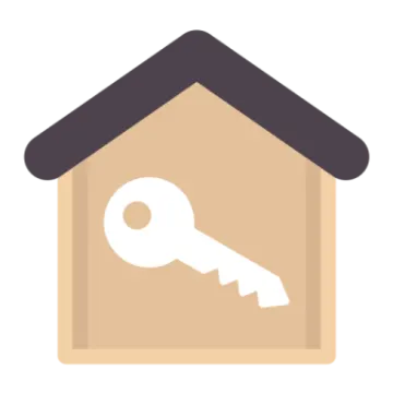a house with a key inside