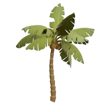 a green palm tree on a white background