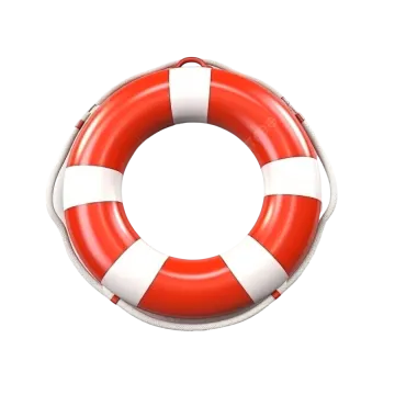an inflatable life ring on a white background