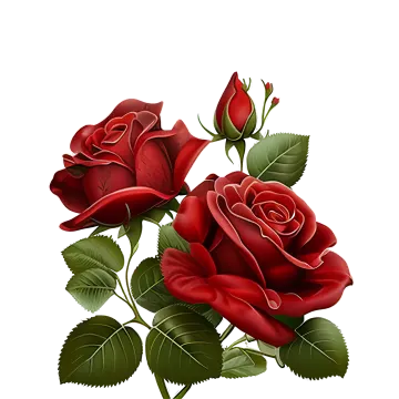 a bunch of red roses with green leaves