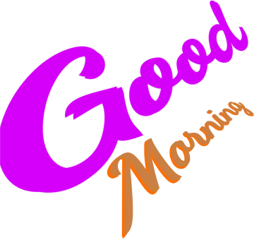 a purple and orange logo with the words good mom
