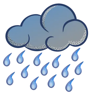 a cloud with rain coming from it