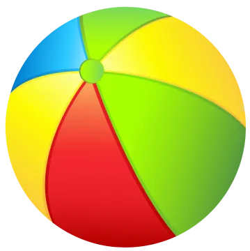 a colorful beach ball on a white background