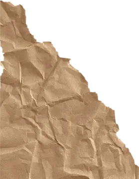 a piece of brown paper on a white background