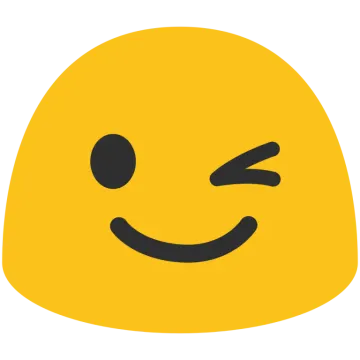 a yellow smiley face with an open mouth