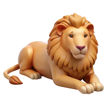 a toy of a lion laying down
