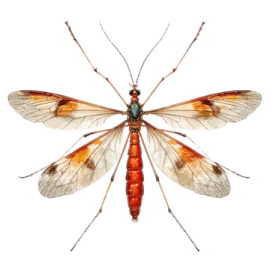 an insect on a white background
