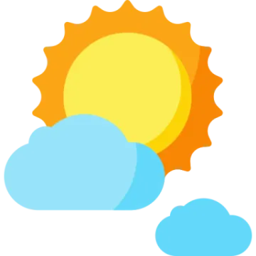 the sun and clouds