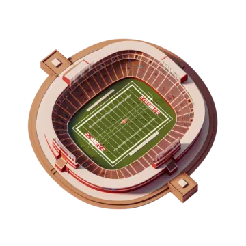 an aerial view of a football stadium