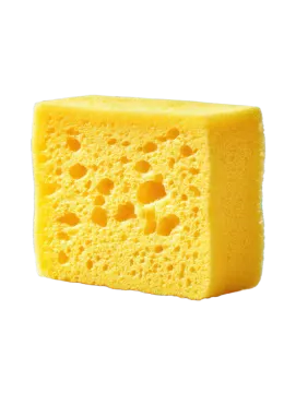 a piece of cheese on a white background