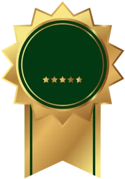 a gold medal with three stars on it