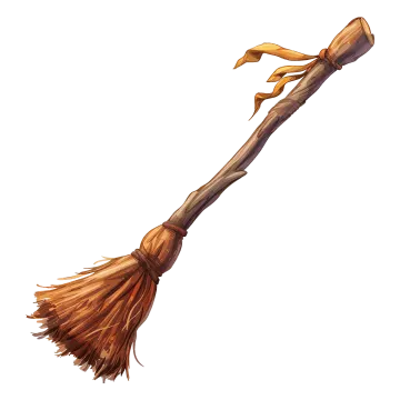 a broom on a white background