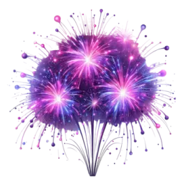 purple fireworks png clipart