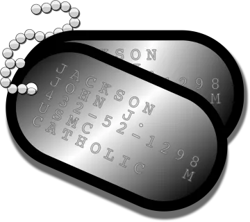 an image of a dog tag with numbers on it