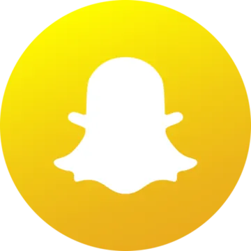 a yellow snap icon with a white background