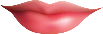a red lip on a white background