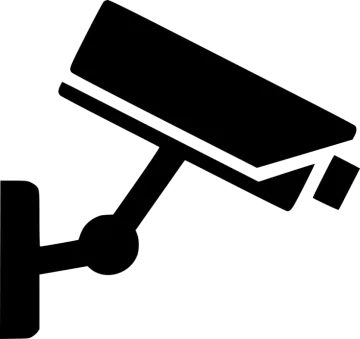 a black and white surveillance camera