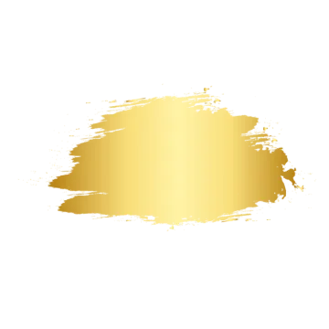 a gold paint stroke on white background