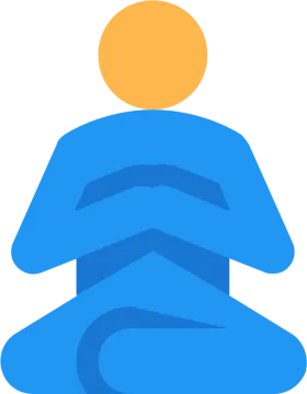 a person sitting in a lotus position