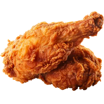 fried chicken on a white background