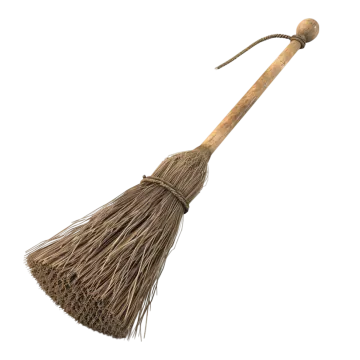 a broom on a white background