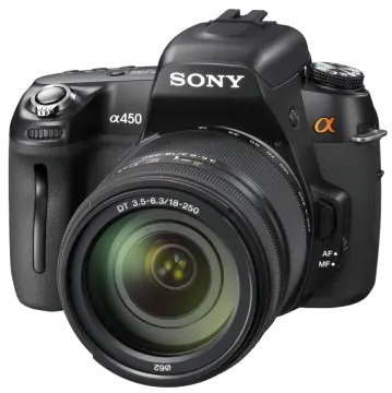 a camera with a lens attached to it