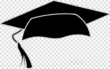 a black and white graduation cap clipart