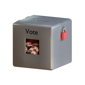 a refrigerator with the word vote on it