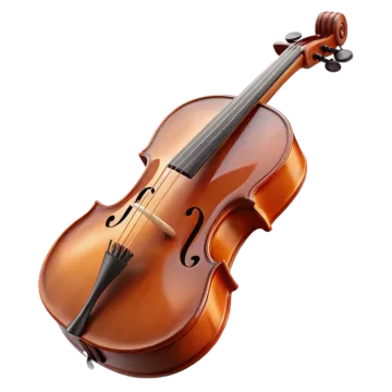 a violin on a white background