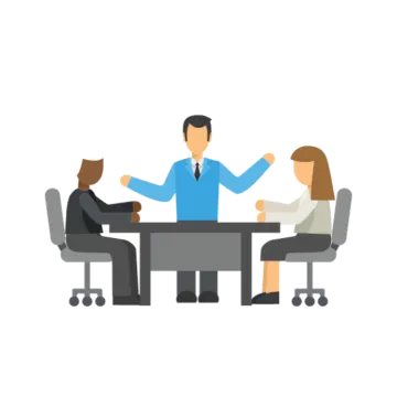 a group of people sitting around a table