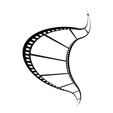 a black and white image of a film strip