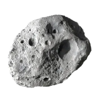 an asteroid on a white background