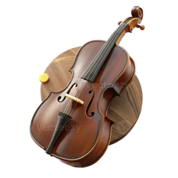 a violin on a white background