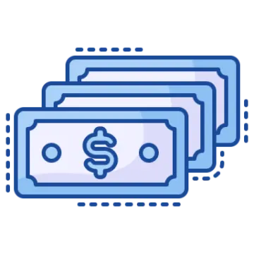 three bills with dollar symbol on them