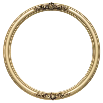 a gold frame on a white background