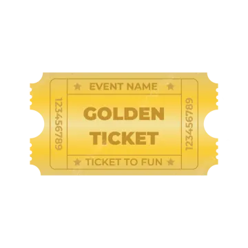 a golden ticket for an event