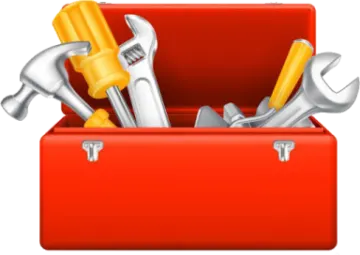 tools in a toolbox