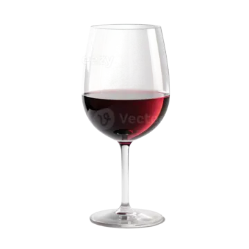 a glass of red wine on a white background