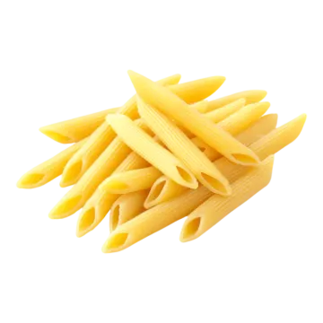 a pile of pasta on a white background