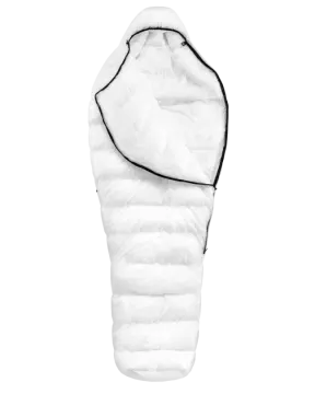 an image of a white sleeping bag