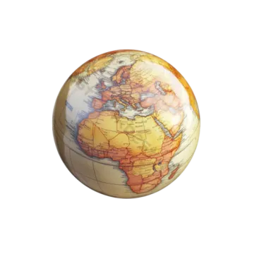 an image of a globe on a white background
