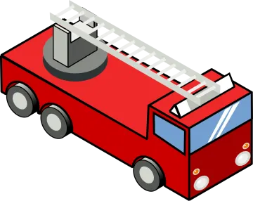 a red fire truck with a ladder