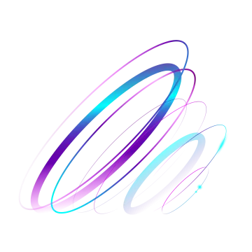 three different colored circles on a white background