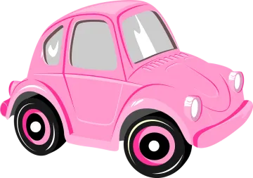 a pink car